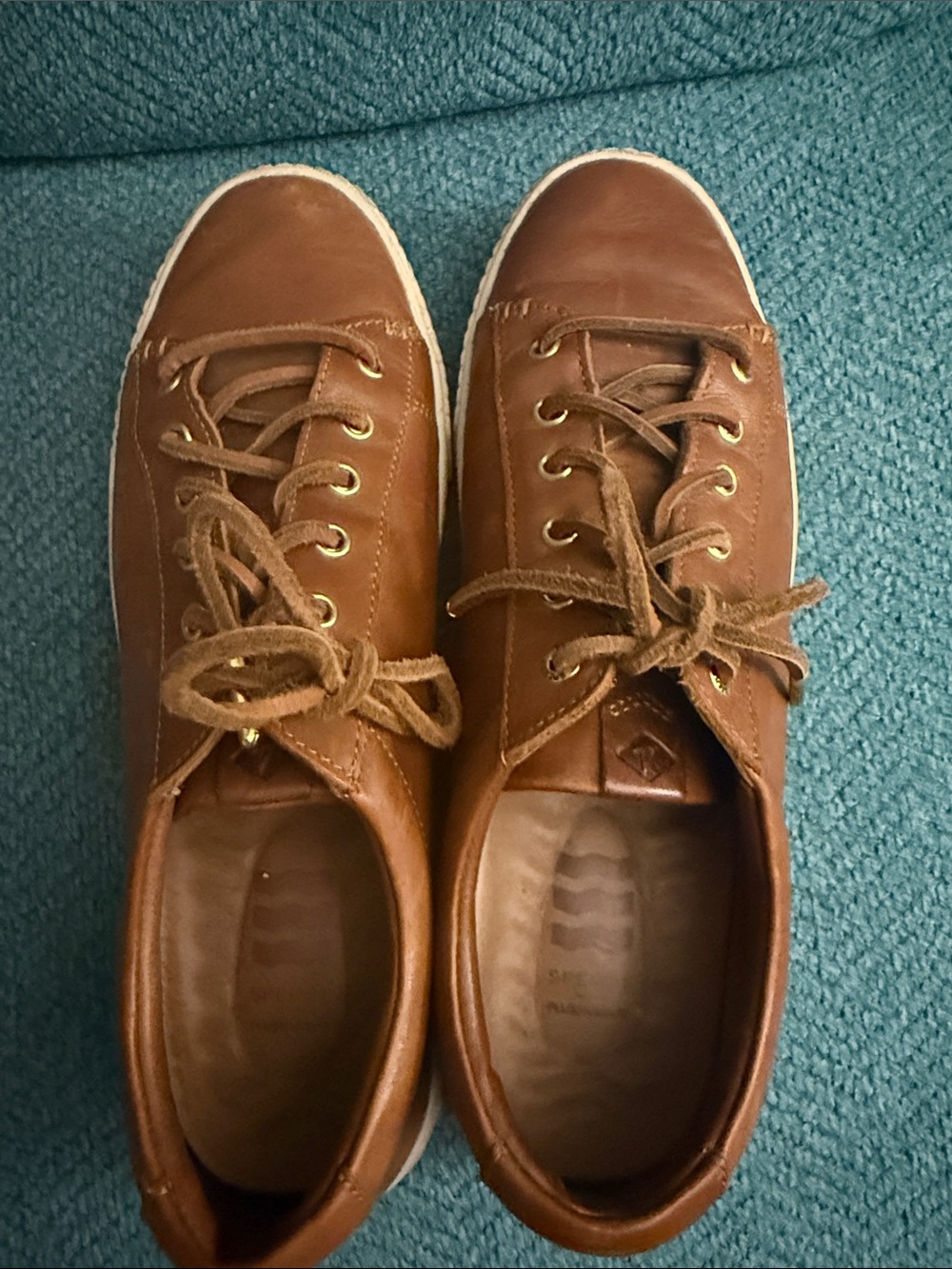 Sperry Casual Brown Leather Lace-Up Sneakers